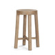 Brahma Total Height White Washed Wood Stool Dining Room Mercana