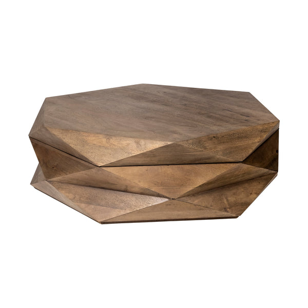 Arreto Hexagonal Solid Wood Coffee Table