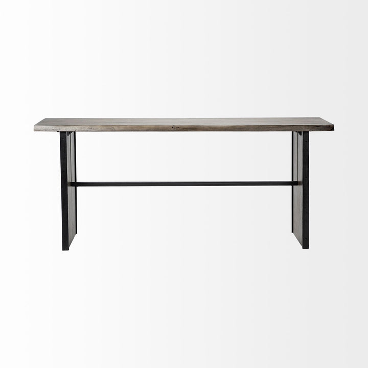 Ledger II Live-Edge Wooden Brown Console Table Dining Room Mercana