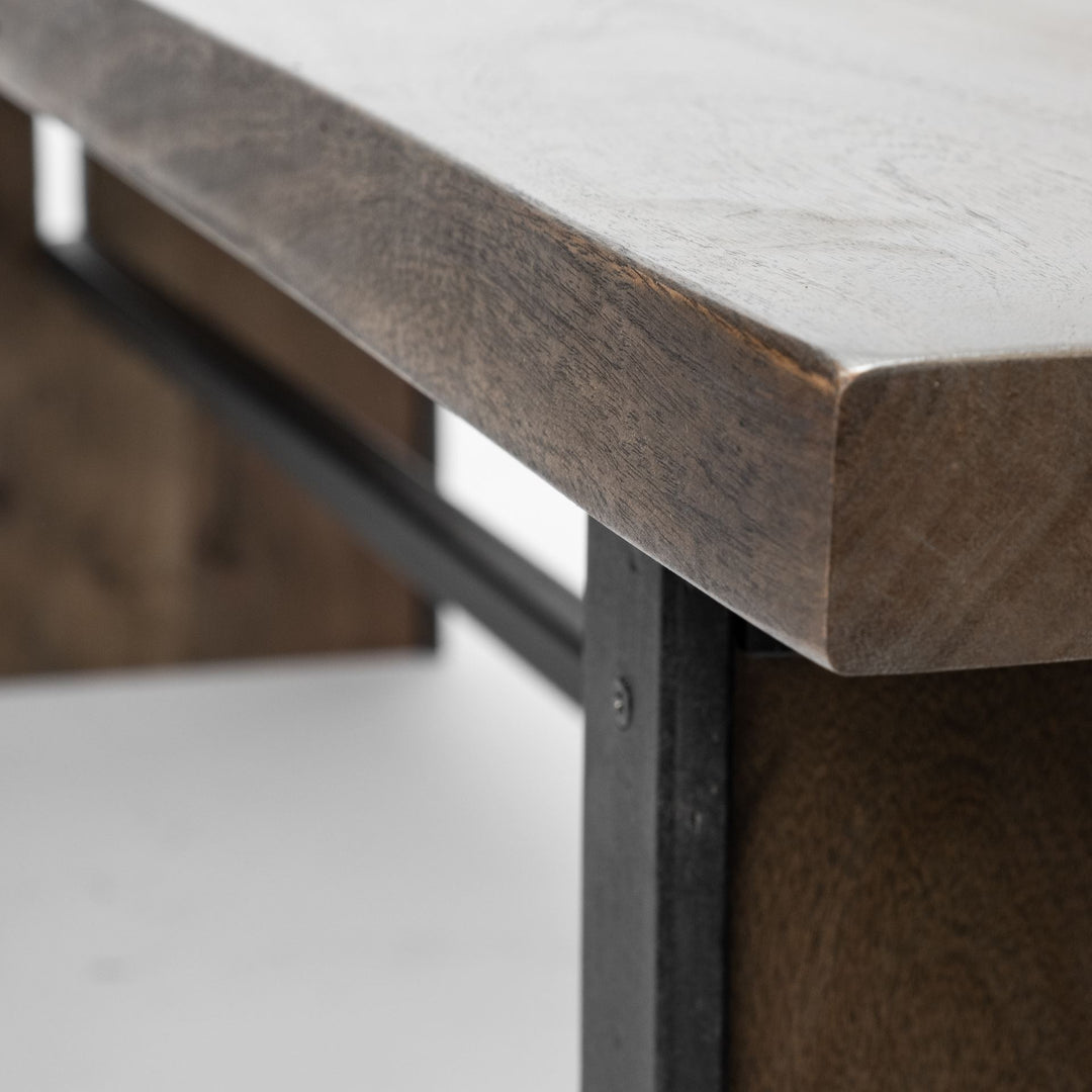 Ledger I 70L x 17W Brown Live-Edge Wooden Dining Bench Dining Room Mercana