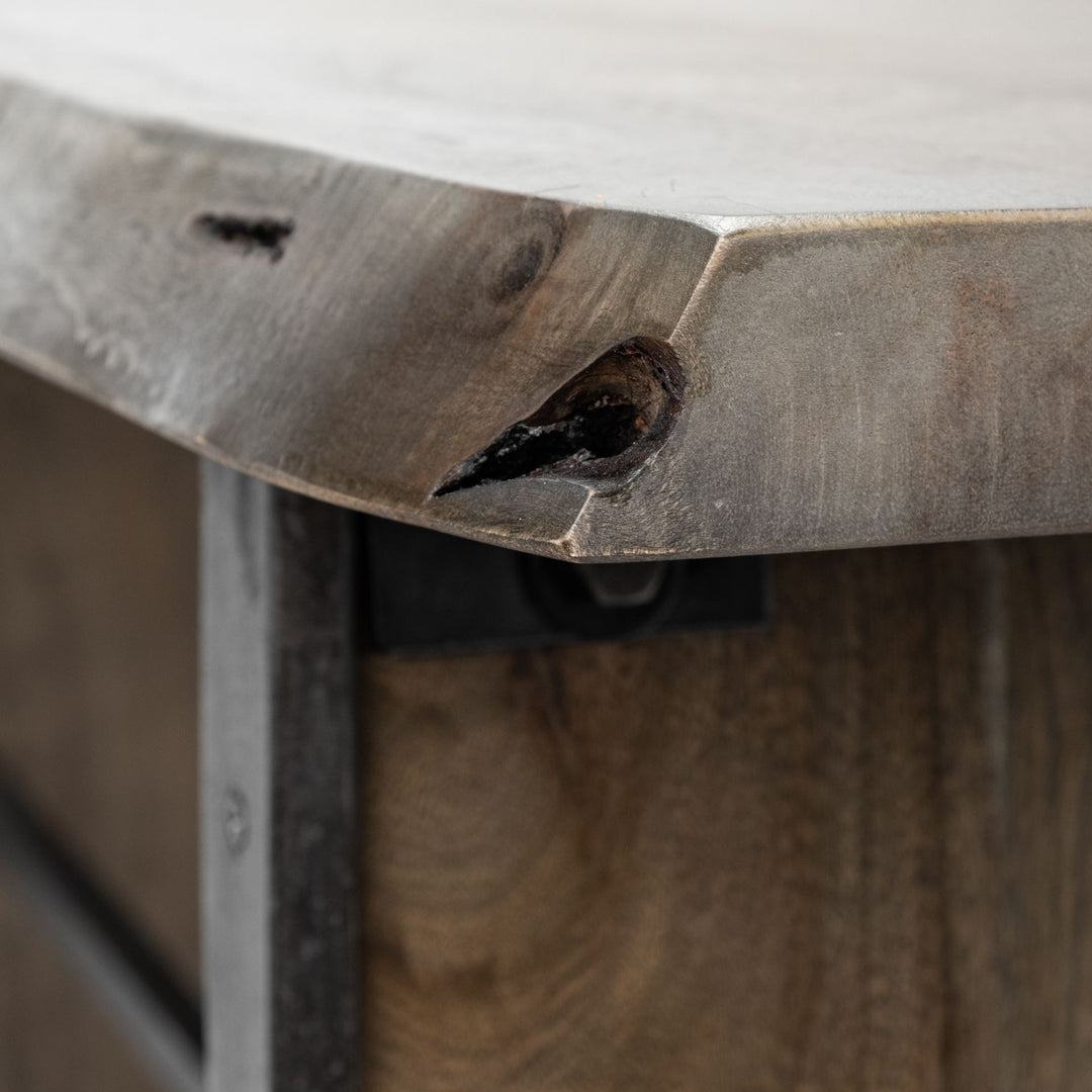 Ledger II Live-Edge Wooden Brown Console Table Dining Room Mercana