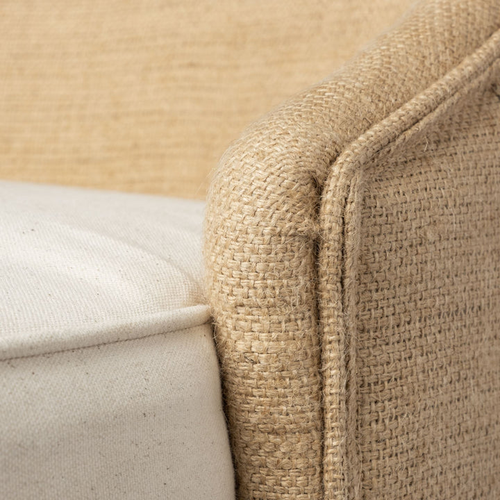 Monmouth 30.5" Seat Height Cream/Beige Fabric Seat Brown Wood Frame Bar Stool Dining Room Mercana