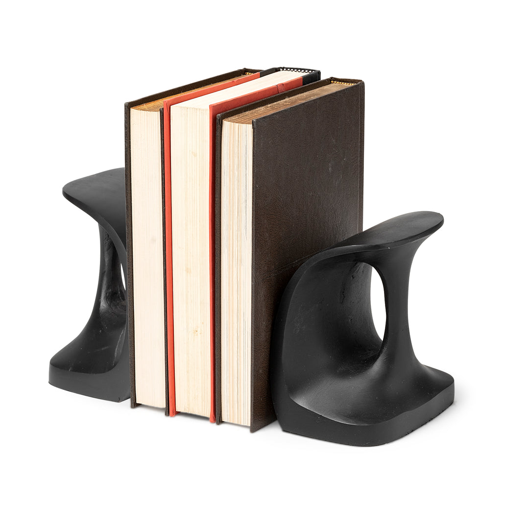 Last Cobbler's (Set of 2) 8L x 6W Black Shoemaker Tool Bookends Decor Mercana