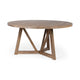 Legolas I Round Brown Solid Wood Top & Base Dining Table Dining Room Mercana