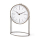 Aurus Matte Gray Metal Table Clock Decor Mercana