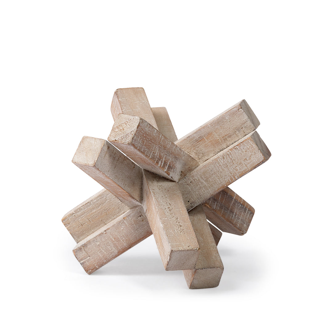Vega II (Large) 7L x 7W Natural Wood Jack Object Decor Mercana