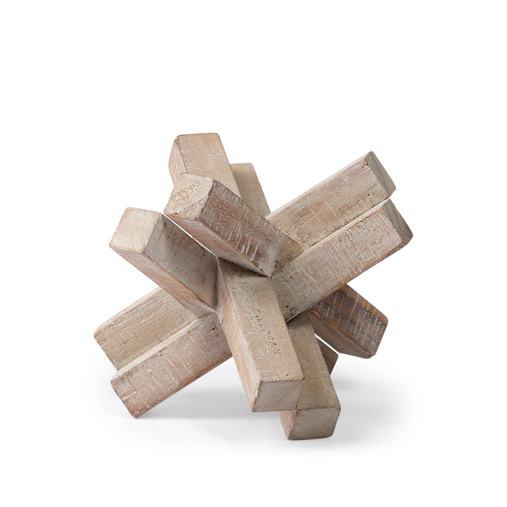 Vega II (Large) 7L x 7W Natural Wood Jack Object Decor Mercana