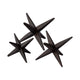 Rhea (Set of 3) Brown Cast Iron Small, Medium & Large Jacks Decor Mercana