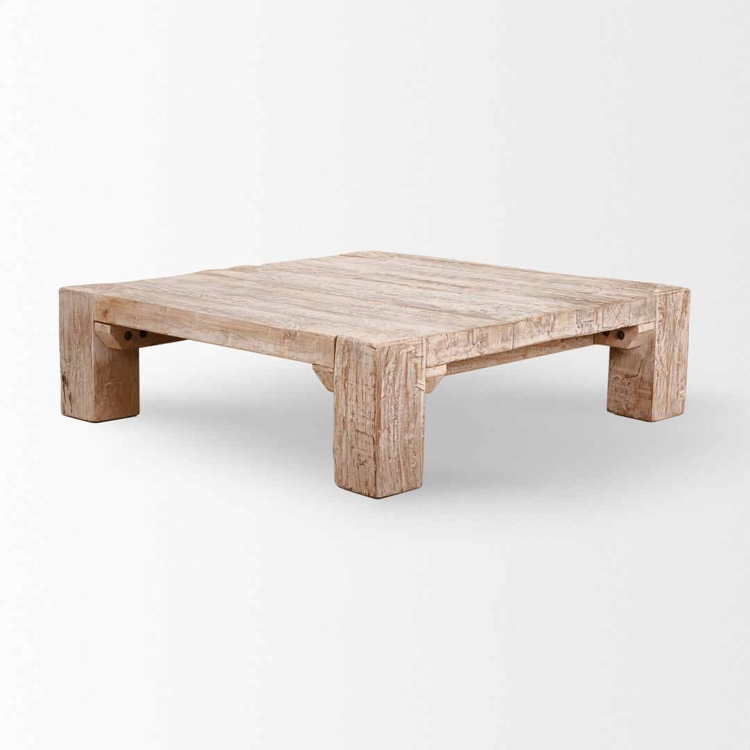 McArthur 48x48 Square Reclaimed Solid Wood Coffee Table Living Room Mercana