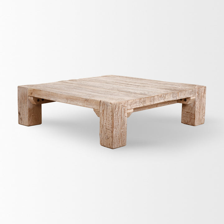 McArthur 48x48 Square Reclaimed Solid Wood Coffee Table Living Room Mercana