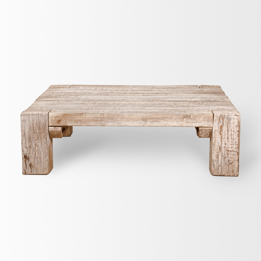 McArthur 48x48 Square Reclaimed Solid Wood Coffee Table Living Room Mercana