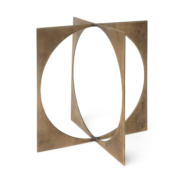 Lima II (Large) 10L x 10W Gold Geometric Decorative Object Decor Mercana