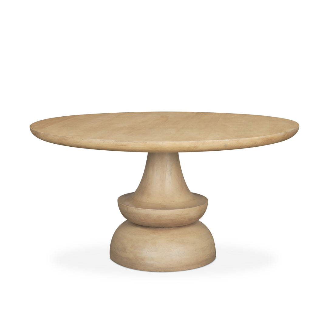 Crossman 60" Round Blonde Solid Wood & Base Dining Table Dining Room Mercana