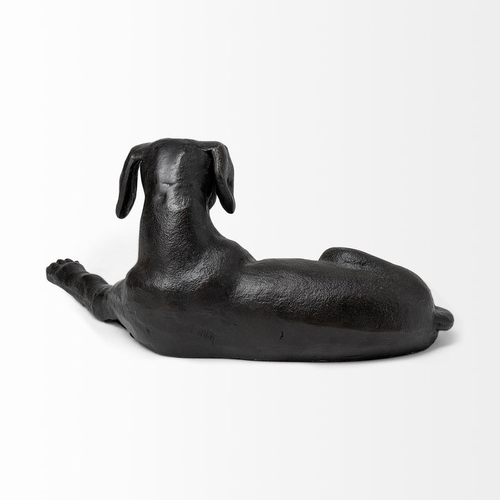 Czar 11L x 7W Black Metal Labrador Retriever Decor Mercana