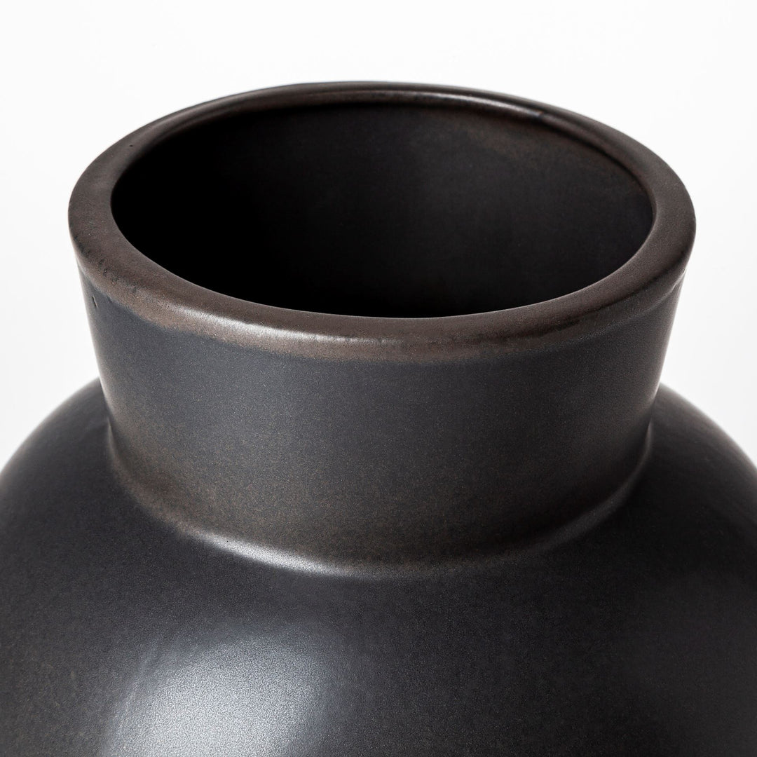 Laforge II Black Ceramic Vase Decor Mercana