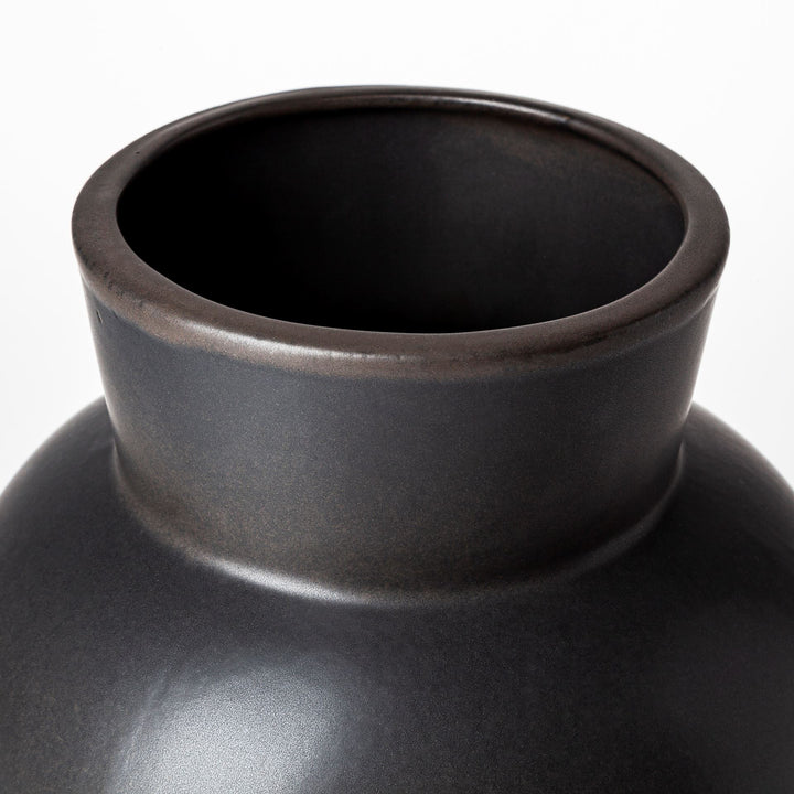Laforge II Black Ceramic Vase Decor Mercana