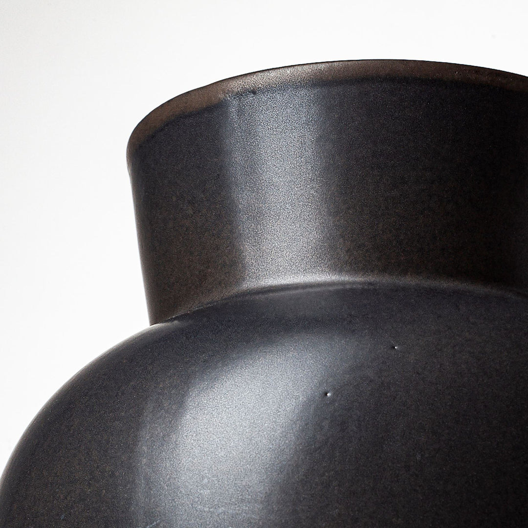 Laforge II Black Ceramic Vase Decor Mercana