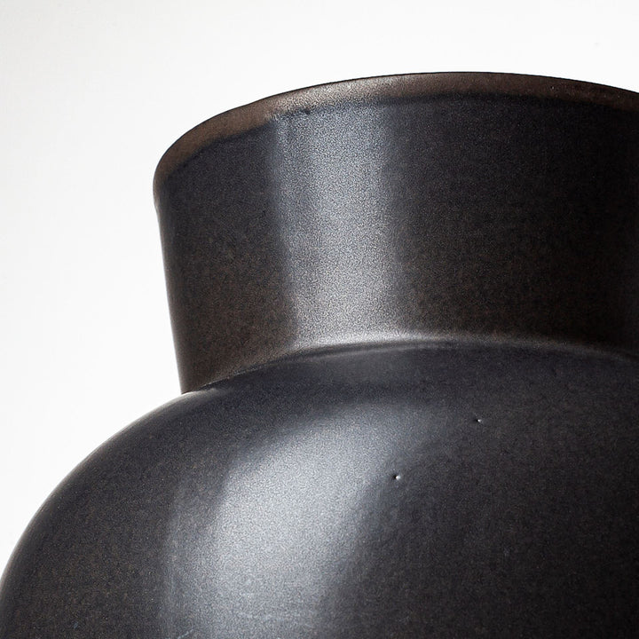 Laforge II Black Ceramic Vase Decor Mercana