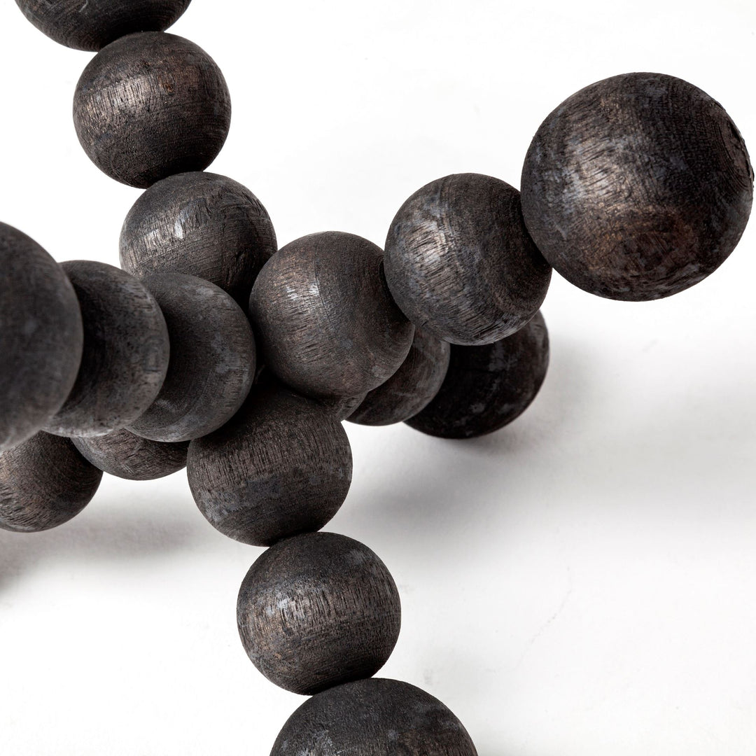 Carollan I (Small) 7L x 7W Black Geometric Wood Ball Jack Decor Mercana