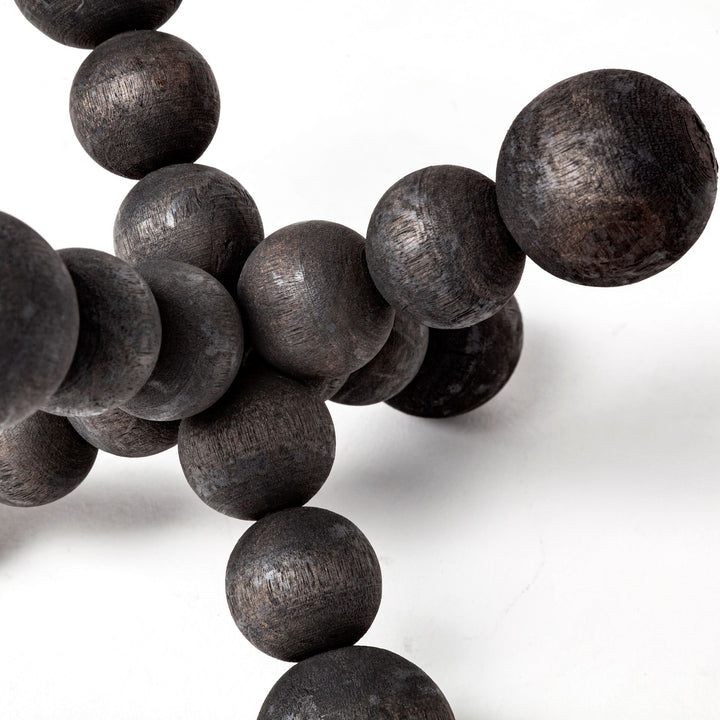 Carollan I (Small) 7L x 7W Black Geometric Wood Ball Jack Decor Mercana