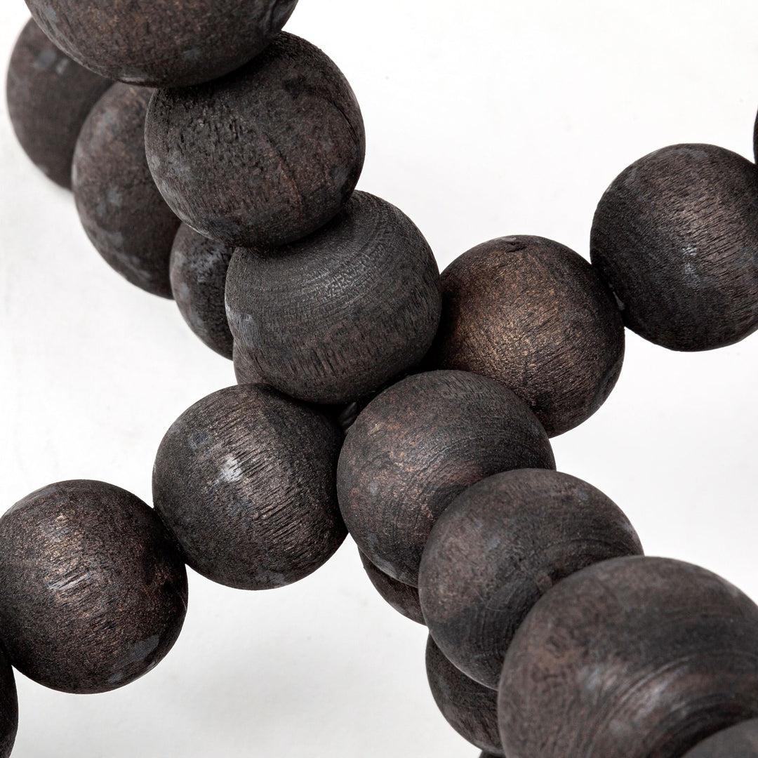 Carollan II (Large) 9L x 9W Black Geometric Wood Ball Jack Decor Mercana