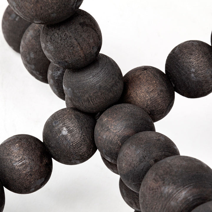 Carollan II (Large) 9L x 9W Black Geometric Wood Ball Jack Decor Mercana