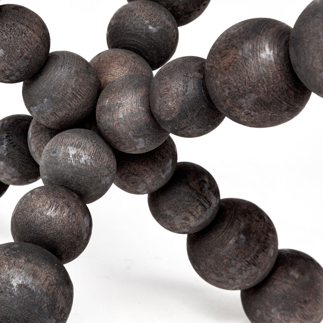 Carollan II (Large) 9L x 9W Black Geometric Wood Ball Jack Decor Mercana