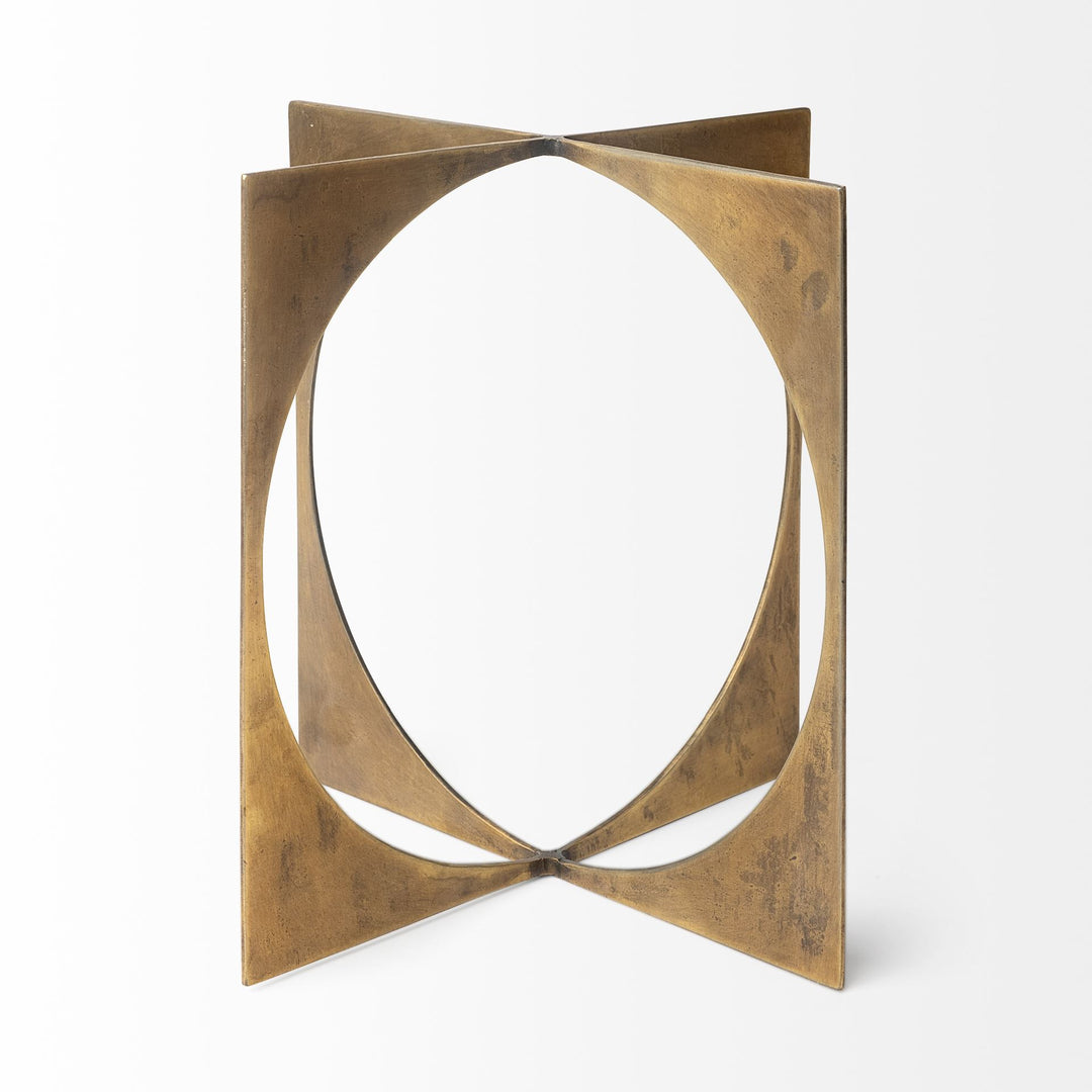Lima II (Large) 10L x 10W Gold Geometric Decorative Object Decor Mercana