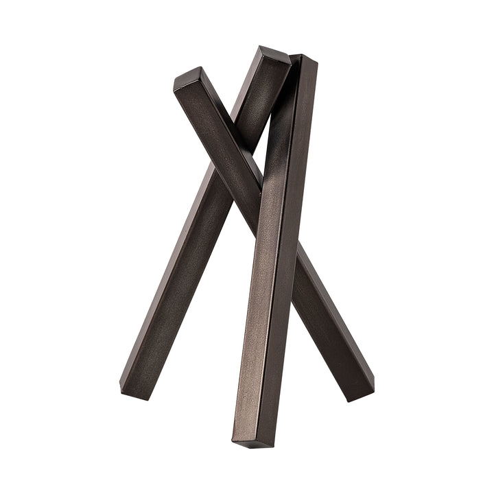 Bastian (Large) 9L x 8W Black Metal Abstract Object Decor Mercana