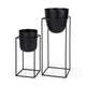 Bumble (Set of 2) Black Plant Stands Decor Mercana