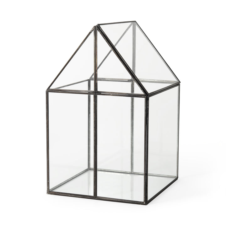 Sikes (Large) Hut Terrarium W/Glass Base Decor Mercana