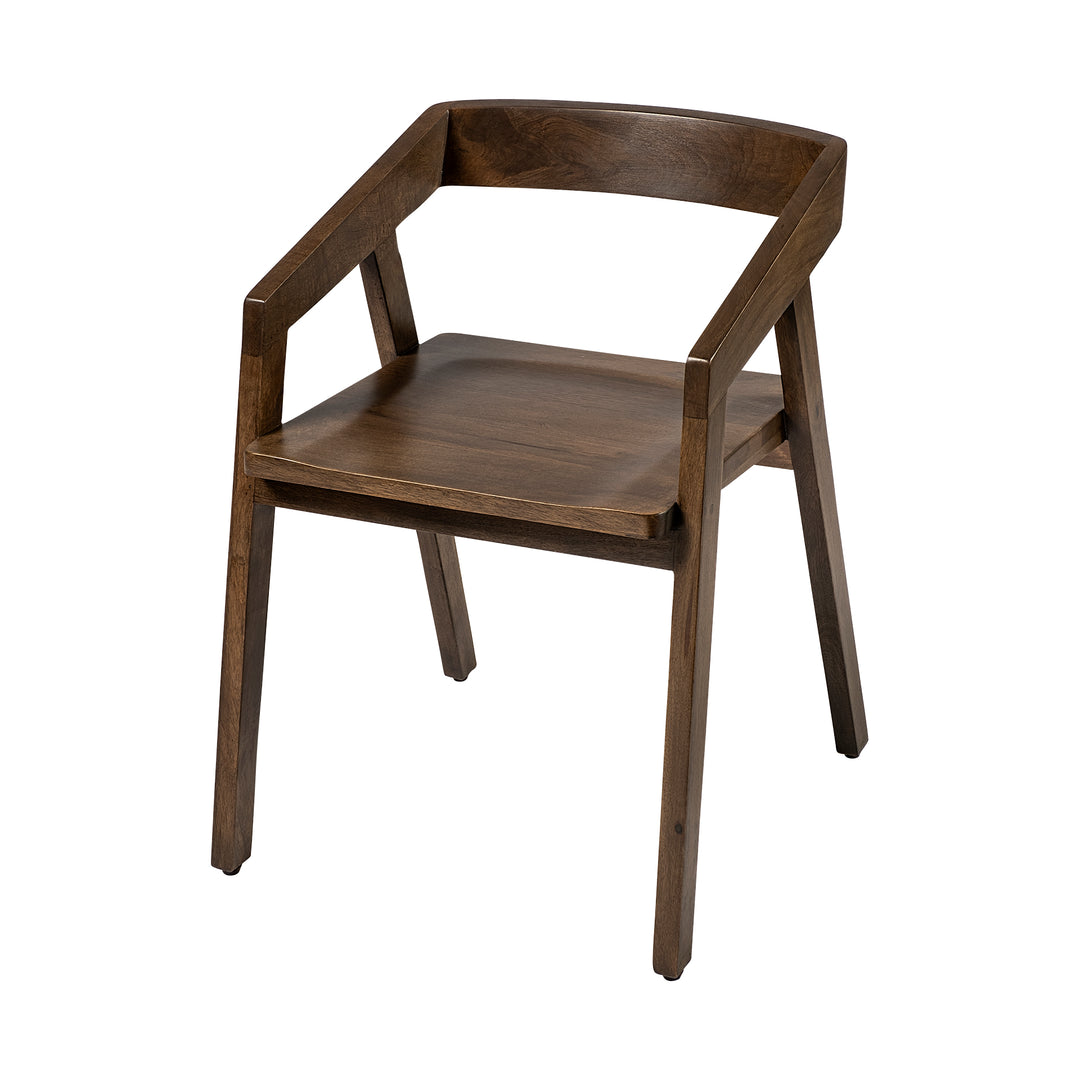 Nicholas I Onyx Brown Solid Wood Dining Chair Living Room Mercana