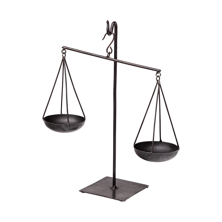 Ellis 10L x 4W Black Metal Vintage Inspired Weighing Scale Decor Mercana