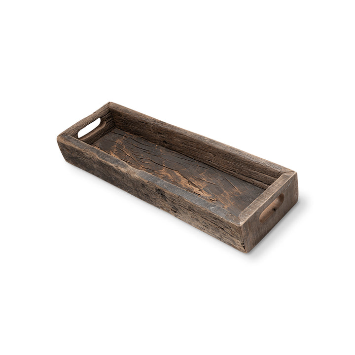 Vernon (Small) 24L x 7W Brown Reclaimed Wood Tray Decor Mercana
