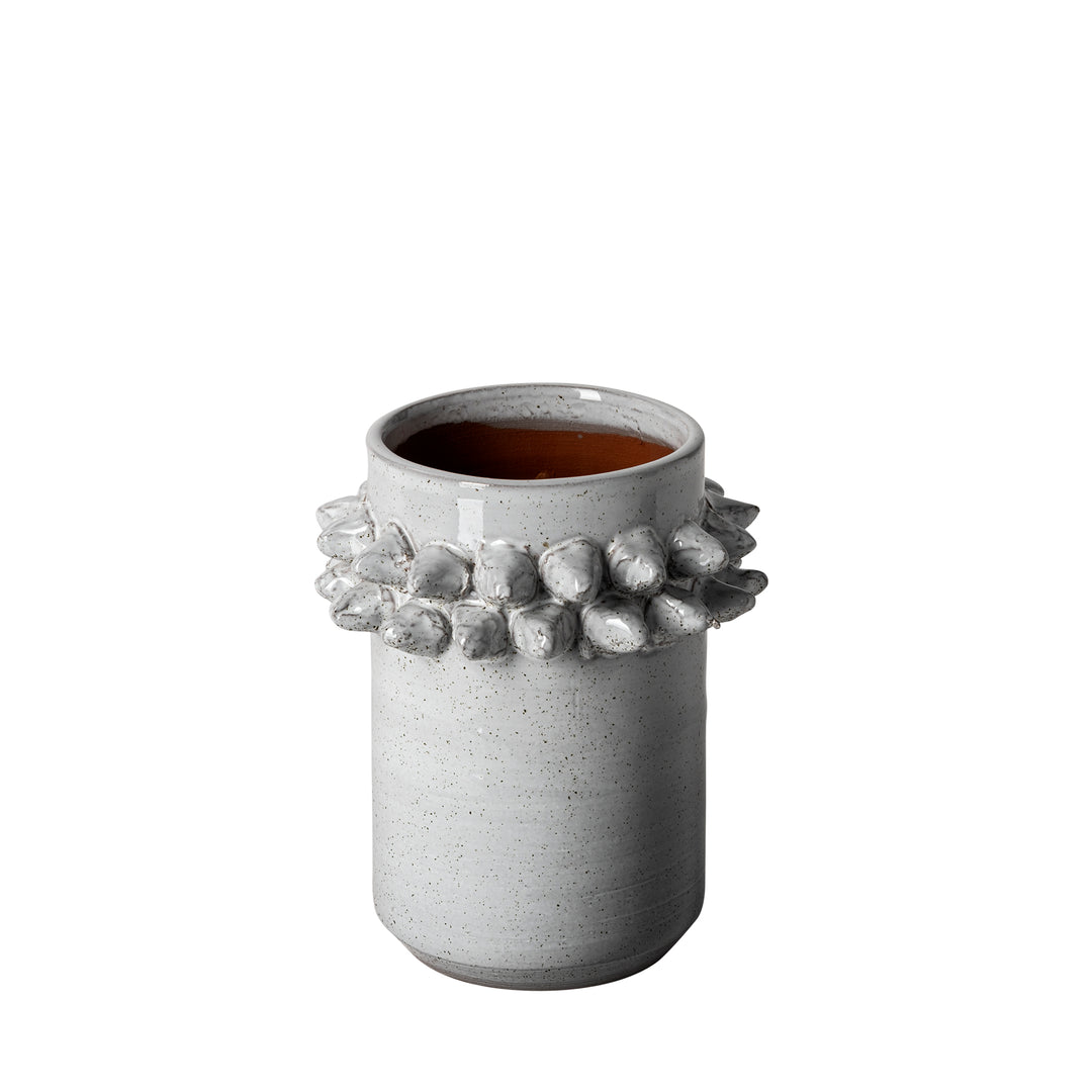 Farmhampton Small Gray Spoked Ceramic Vase Decor Mercana