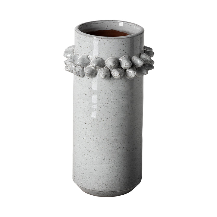 Farmhampton Large Gray Spoked Ceramic Vase Decor Mercana
