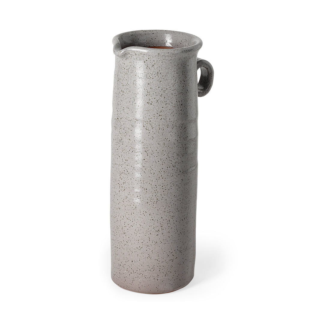 Frieda Large Freckled Gray Ceramic Jug Decor Mercana