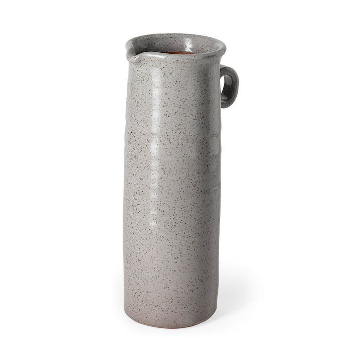 Frieda Large Freckled Gray Ceramic Jug Decor Mercana