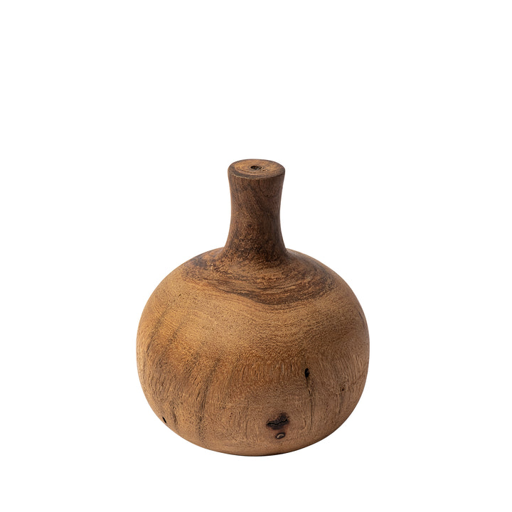 Afra Small Solid Wood Vase Shaped Decorative Object Decor Mercana