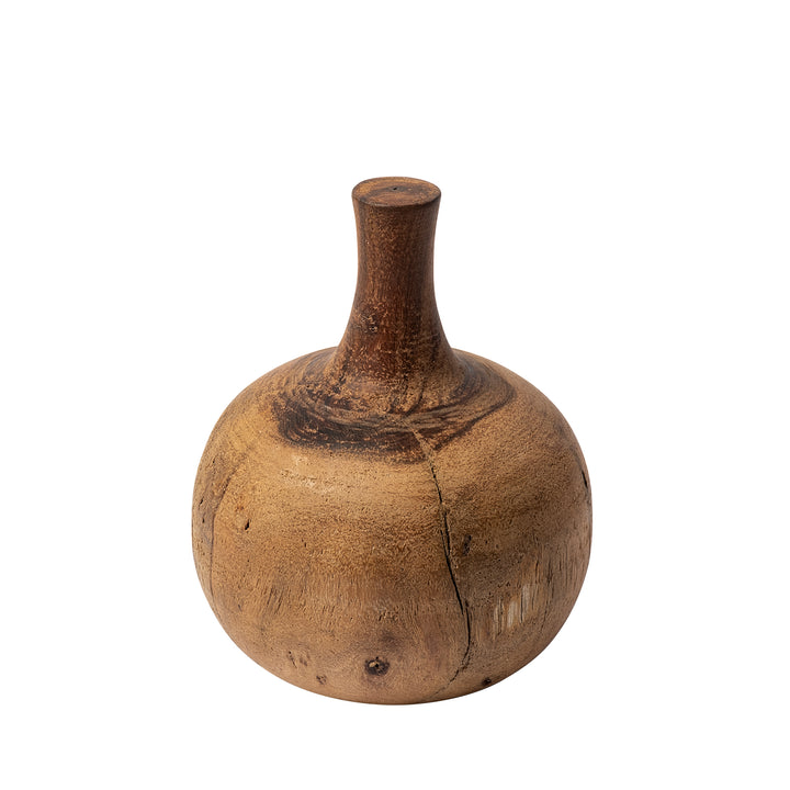 Afra Medium Solid Wood Vase Shaped Decorative Object Decor Mercana