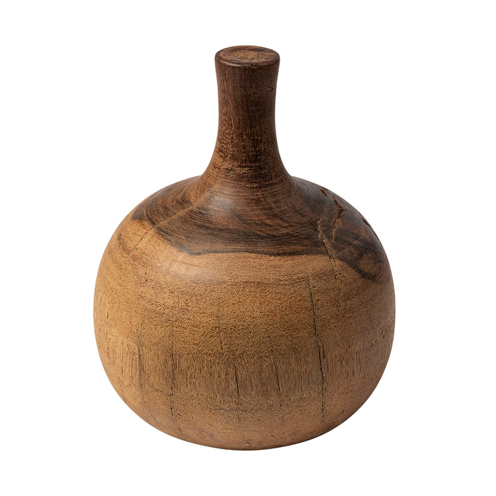 Afra Large Solid Wood Vase Shaped Decorative Object Decor Mercana