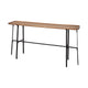 Helios II Rectangular Brown Raised Edge Top Console Table Dining Room Mercana