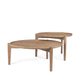 Cleaver Round Brown Solid Wood Nesting Coffee Tables Living Room Mercana