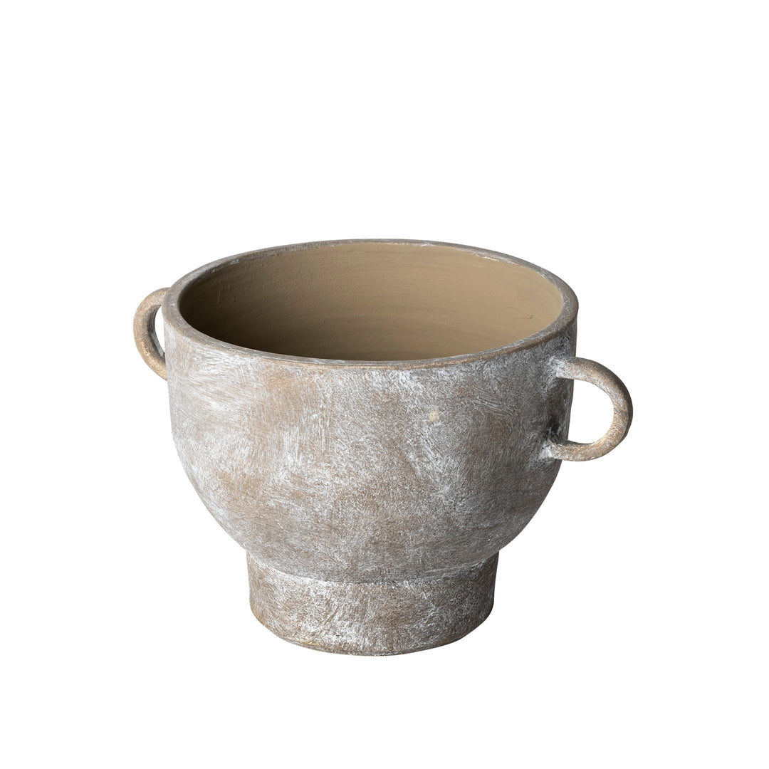 Deya Small Rustic Brown Ceramic Vase Decor Mercana