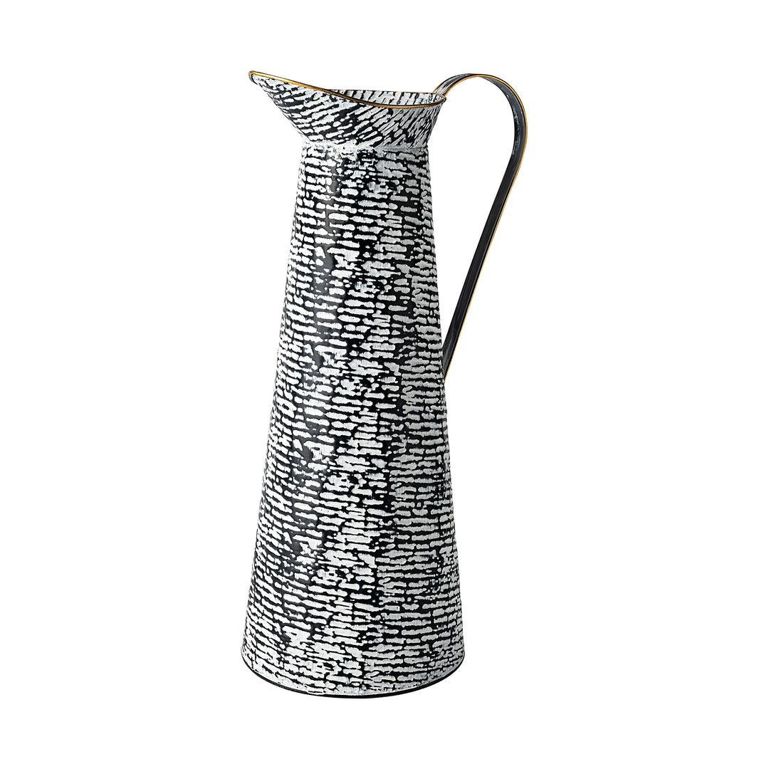 Colette Large Black/White Patterned Vase Decor Mercana