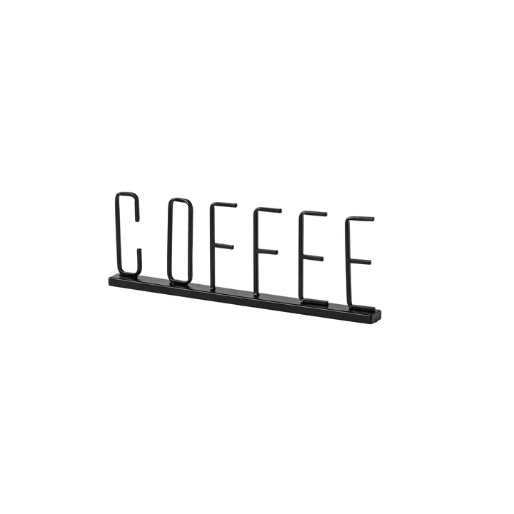 Coffee 15L x 1W Black Metal Sign Decor Mercana