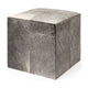 Zahavi 20" I Grey-toned hair-on-hide ottoman Living Room Mercana