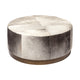 Zahavi Gray Hair-On-hide W/Metal Base Ottoman Living Room Mercana
