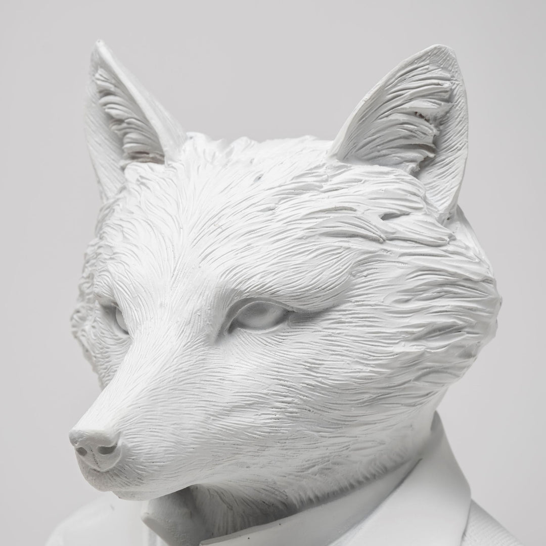 Murray 6L x 5W White Resin Business Fox Decor Mercana