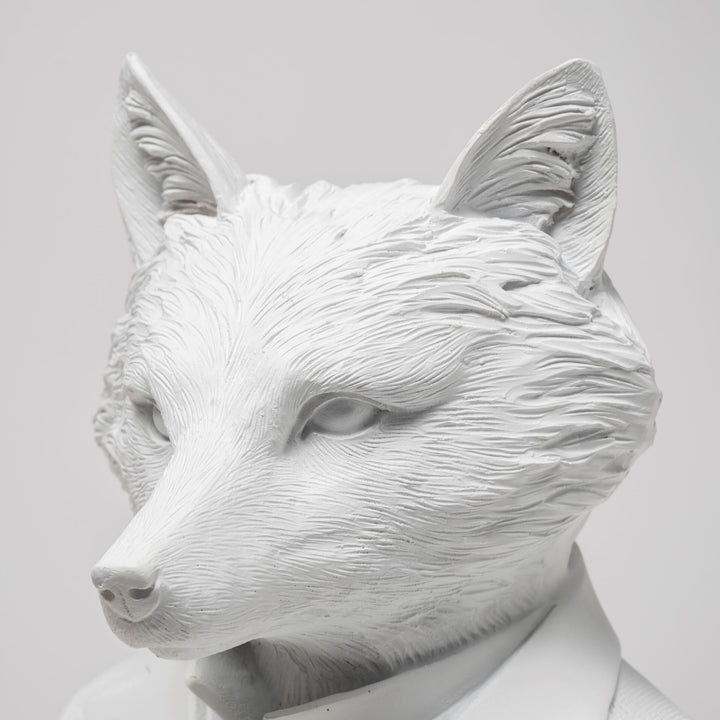 Murray 6L x 5W White Resin Business Fox Decor Mercana